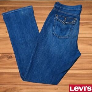 Levi's‎ 515 Bootcut Dark Wash Cotton Blend Blue Jeans Women's Size 6M
